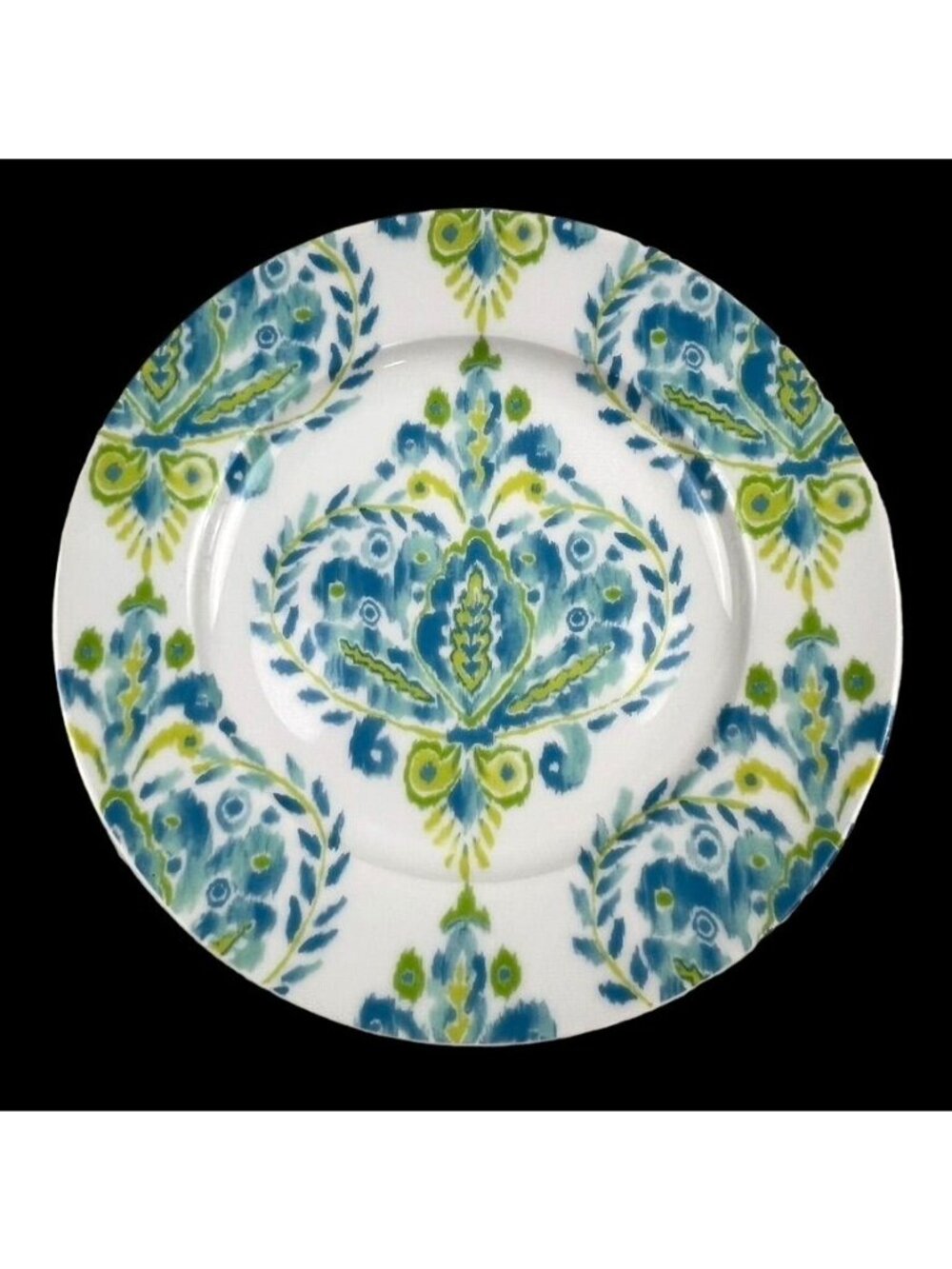 Dena Home Johara Set of 5 Porcelain Salad / Luncheon Plates Turquoise Blue